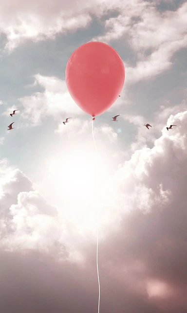 L'espérance : Semer l'espoir face à la perte de sens 6 Lesperance ballon dans le ciel avec des oiseaux symbolique de lesperance