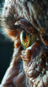 Peur de vieillir regard ride