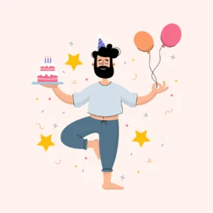 Birthday blues dessin garcon zen