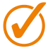 Bienvenue 13 Icone Check orange