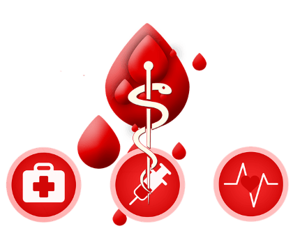 Congé Menstruel et Oubli de la Ménopause : pour une Santé Inclusive au Travail à Tout Âge 6 Congé menstruel ménopause Différents symboles liés à la médecine de couleur rouge pour représenter une santé inclusive