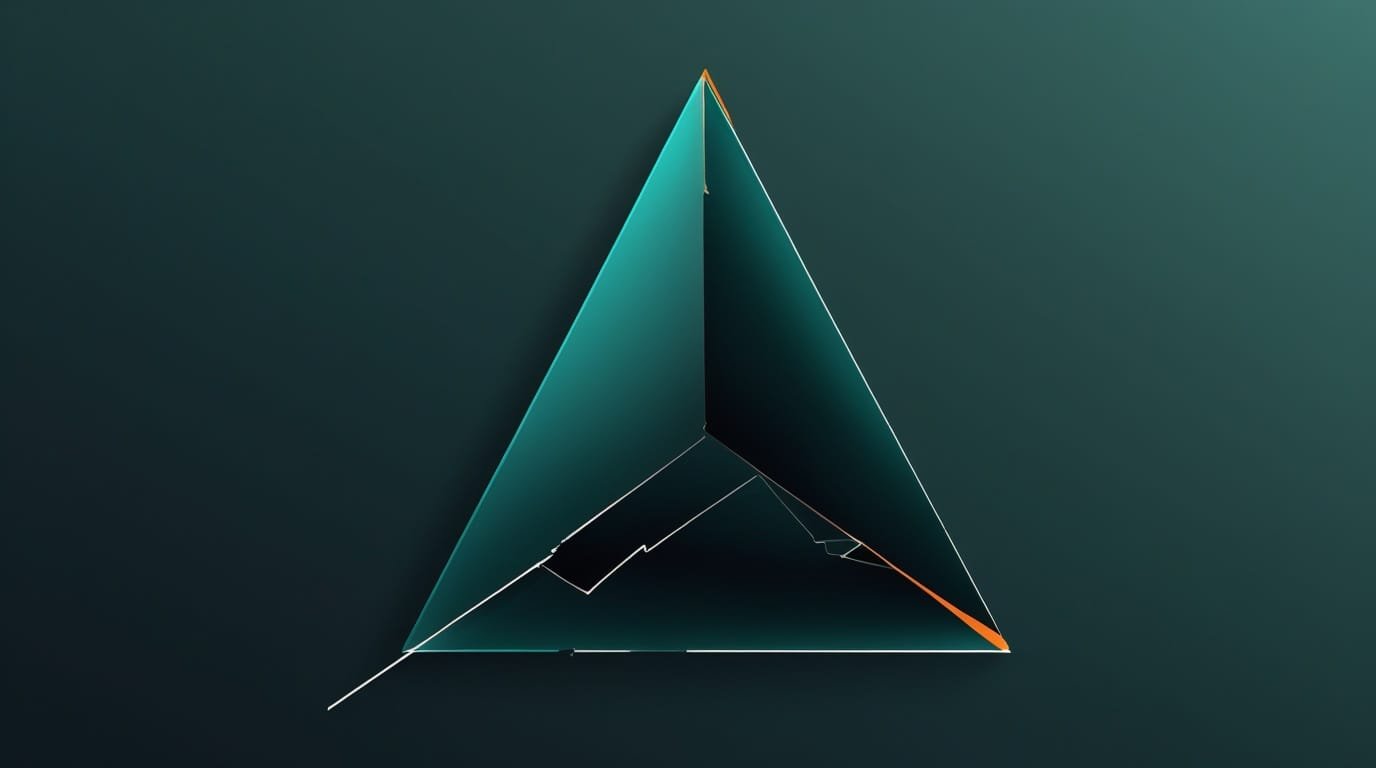 vivre sans regret remord symbolisé par un triangle fissuré