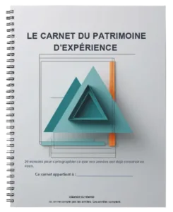 carnet du patrimoine d'expérience. photo de couverture