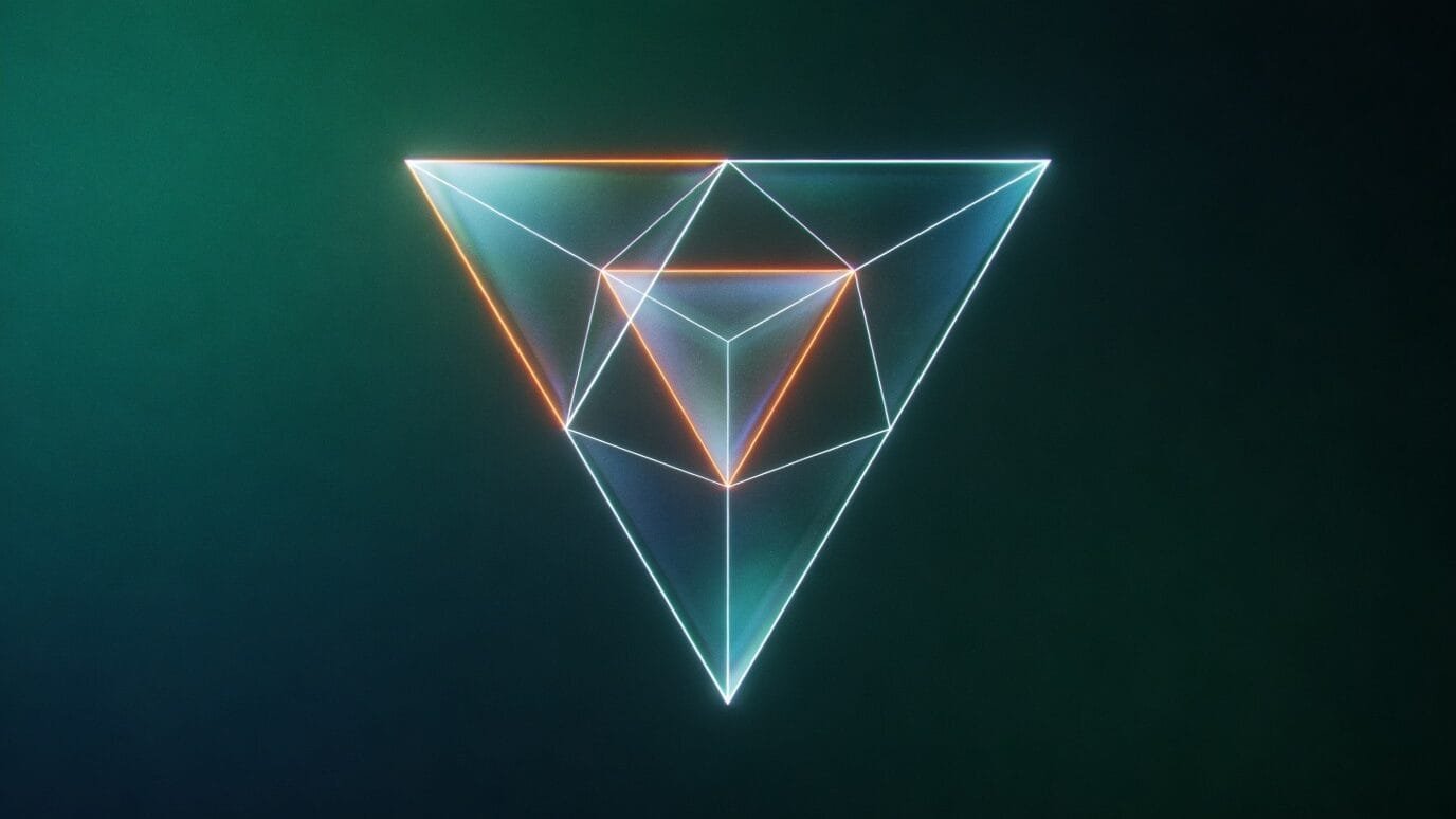 lumière interieure construit avec les experiences de la vie symbolisée par un triangle lumineux