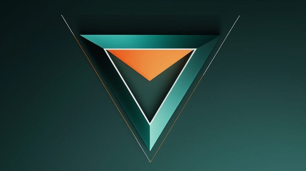 vieillir heureux construire la suite de sa vie symbolisé par un petit triangle orange dans un grand